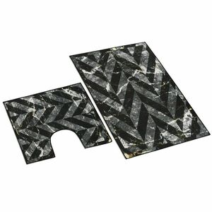 Bellatex Zestaw dywaników łazienkowych Mramor czarny 3D, 60 x 100 cm, 60 x 50 cm obraz