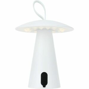 Zewnętrzna przenośna lampa stołowa LED Boise, biały, USB, 15 x 17 cm, plastik obraz