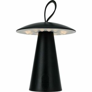 Zewnętrzna przenośna lampa stołowa LED Boise, czarny, USB, 15 x 17 cm, plastik obraz