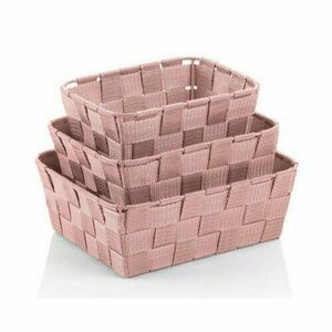 Kela 3-częściowy zestaw koszyków do przechowywania Alvaro, różowy obraz