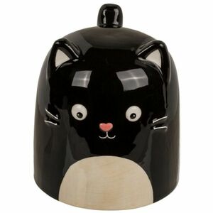 Kubek ceramiczny Kot, 540 ml, czarny obraz