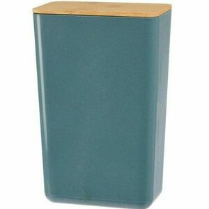 Pudełko do przechowywania z bambusową pokrywą Roger, 13 x 20, 7 x 8 cm, niebieski obraz