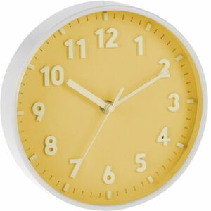 Zegar ścienny Silvia, żółty, 20 cm obraz