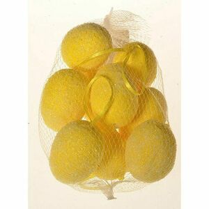 Sztuczne jajka wiszące żółty, zestaw 9 szt., wys. 6 cm, siatka obraz