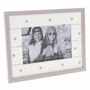 Drewniana ramka na fotografię So much hearts biały, 22 x 17 cm obraz