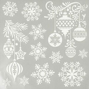 Bożonarodzeniowa dekoracja okienna płatki śniegu 2 szt. obraz