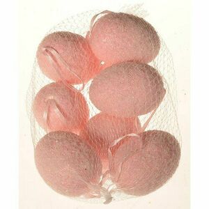 Sztuczne jajka wiszące różowy, zestaw 9 szt, wys. 6 cm, netto obraz