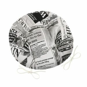 Bellatex Siedzisko EMA okrągłe pikowane Gazeta czarny, 40 cm obraz