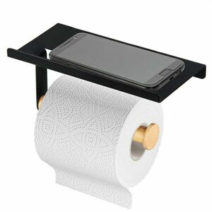 Altom uchwyt na papier toaletowy PHONE, 18 x 10 cm, czarny obraz