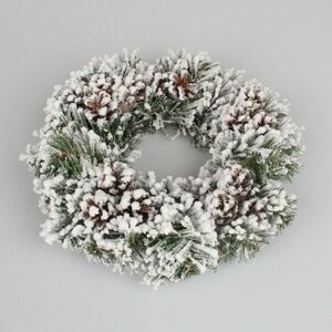 Wieniec świąteczny Snowy cones biały, śr. 26 cm obraz