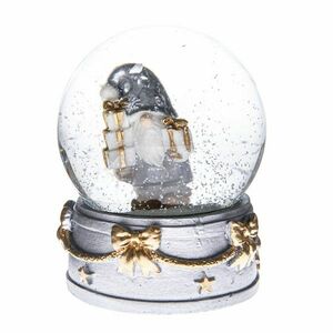 Świąteczny kula śnieżna obciążnik Krasnal srebrny , 6, 5 x 8, 5 cm obraz