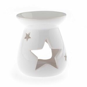 Ceramiczny kominek aromatyczny Gwiazda, biały obraz
