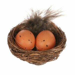 Zestaw jajek wielkanocnych w gnieździe, 4 szt., 5 x 5 x 2 cm obraz
