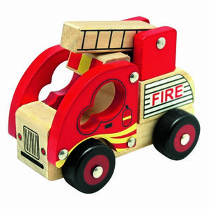Bino Drewniane auto Straż pożarna, czerwony obraz