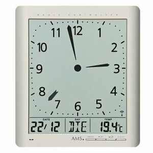 AMS 5898 cyfrowy zegar ścienny i stołowy, 21 x 24 cm obraz