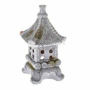 Ceramiczny świecznik na świeczki tea light Pagoda, 11 x 20 x 10, 5 cm obraz