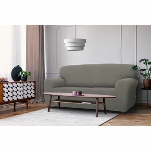 Pokrowiec elastyczny na sofę Denia jasnoszary, 140-180 cm, 140 - 180 cm obraz