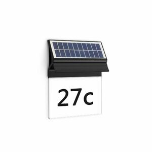 Philips Enkara solarna zewnętrzna lampa LED z numerem domu 0, 2 W 2700 K, czarny obraz