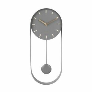 Karlsson 5822GY Designerski wahadłowy zegar ścienny, 50 cm obraz