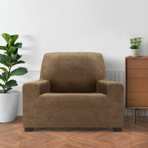 Pokrowiec elastyczny na fotel ESTIVELLA brązowy, 70-110 cm, 70 - 110 cm obraz