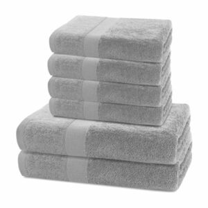 DecoKing Zestaw ręczników Marina szary, 4 szt. 50 x 100 cm, 2 szt. 70 x 140 cm obraz