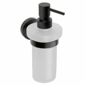 SAPHO XB100 X-Round black dozownik mydła, szkło mleczne/czarny, 230 ml obraz