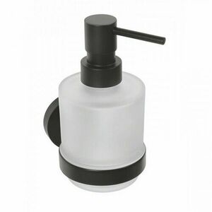 SAPHO XB101 X-Round black dozownik mydła, szkło mleczne/czarny, 200 ml obraz