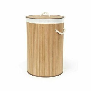 Compactor Kosz na brudne ubrania Bamboo okrągły, naturalny obraz