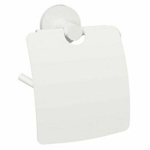 Sapho XR732W X-Round White uchwyt na papier toaletowy z pokrywą, biały obraz