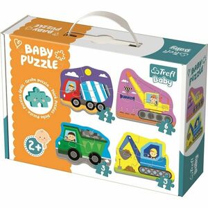 Trefl Baby puzzle Pojazdy na budowie, 4w1 3, 4, 5, 6 elementów obraz