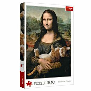 Puzzle 500 elementów "Mona Lisa i kot" obraz
