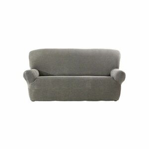 Bi-elastyczny pokrowiec na fotel i sofę z podłokietnikami, geometryczny wzór obraz