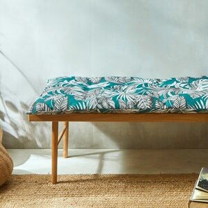 Długa poduszka dekoracyjna z tropikalnym wzorem obraz