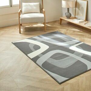 Prostokątny dywan z motywem retro obraz