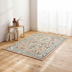 Prostokątny dywan z perskim wzorem obraz
