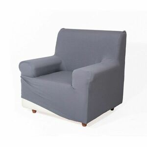 Dwuelastyczny pokrowiec w jednolitym kolorze na fotel i sofę obraz
