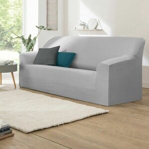 Elastyczny jednokolorowy pokrowiec na fotel i sofę obraz