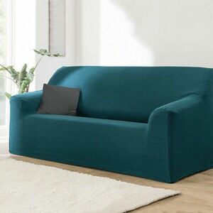 Elastyczny jednokolorowy pokrowiec na fotel i sofę obraz
