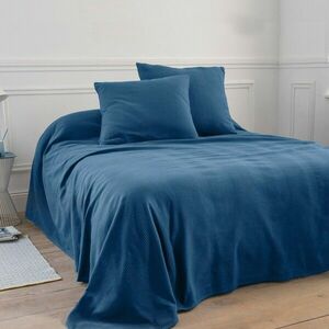 Narzuta na łóżko w jednolitym kolorze, bawełna obraz