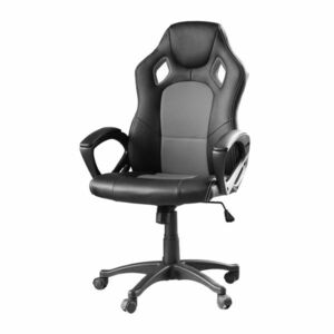 Krzesło gamingowe z kolorowym oparciem, szare obraz