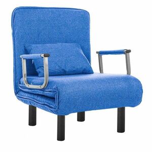 Fotel składany 2 w 1 w kilku kolorach-niebieski obraz
