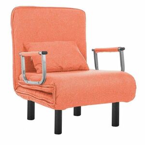 Fotel składany 2 w 1 w kilku kolorach-pomarańczowy obraz