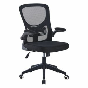 Ergonomiczne krzesło biurowe z podnoszonymi podłokietnikami, czarny obraz