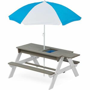 Stół piknikowy dla dzieci 3 w 1 z parasolką obraz