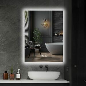 IREDA Lustro łazienkowe z oświetleniem LED, 70 x 50 cm obraz