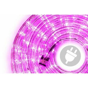 LED świetlny kabel - 240 diod, 10 m, różowy obraz