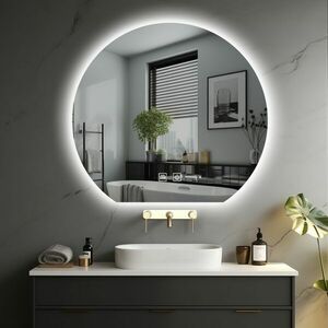 IREDA Lustro łazienkowe z oświetleniem LED, okrągłe, 70 cm obraz