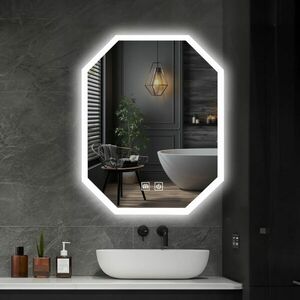 IREDA Lustro łazienkowe z oświetleniem LED, 80 x 60 cm obraz