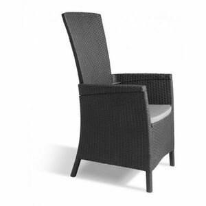 Luksusowe plastikowe krzesło VERMONT - grafit obraz