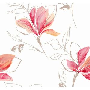 Wyprzedaż Tkaniny dekoracyjnej, OXY Magnolia, czerwona, 150 cm obraz